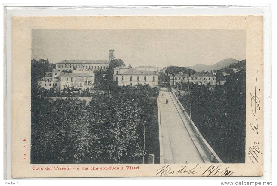 Campania Cava Dei Tirreni SALERNO Per Vietri 1901 Viaggiata - Formato Piccolo - - Cava De' Tirreni