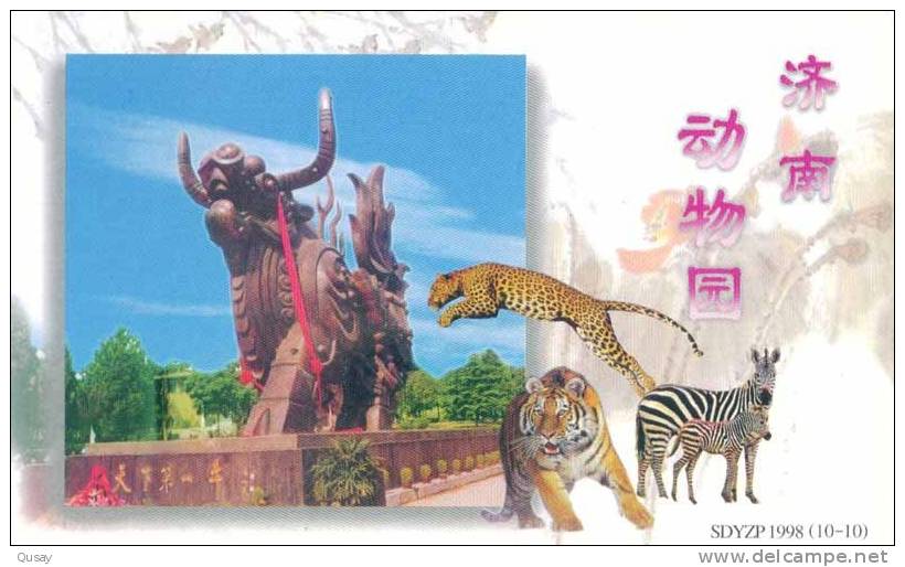 Tiger, Zebra, Leopard Rare Animal ,   Prestamped Card, Postal Stationery - Rhinoceros