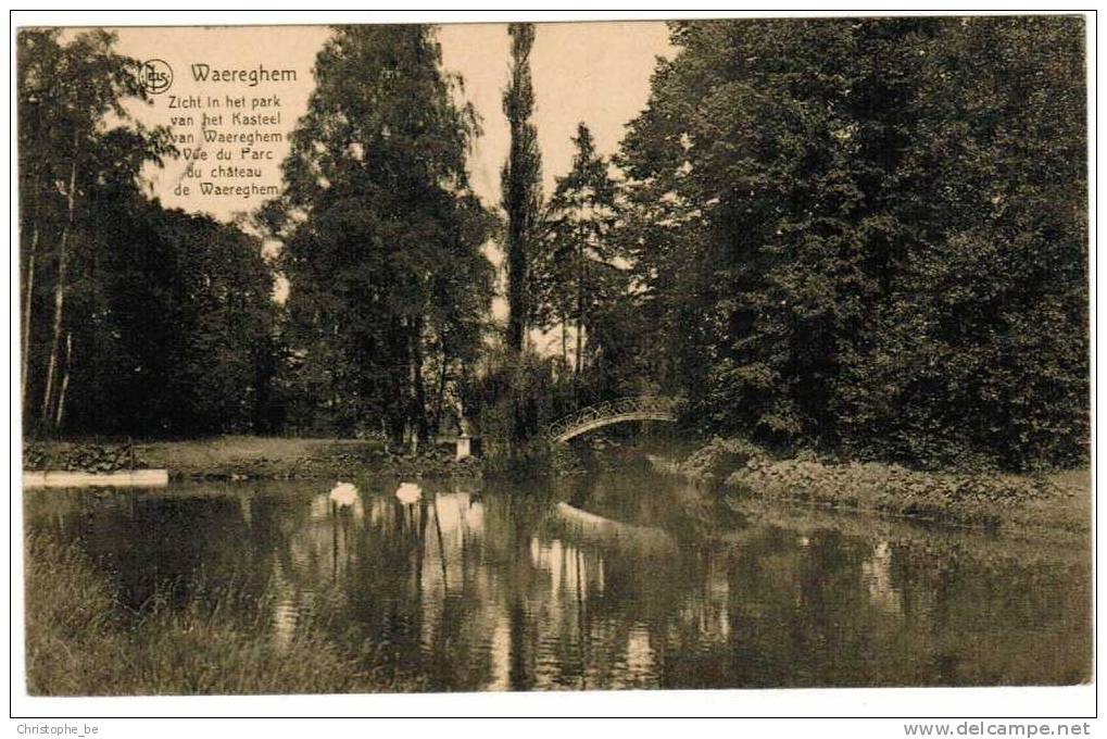 Oude Postkaart Waregem Zicht In Het Park Van Het Kasteel Van Waergehem (pk533) - Waregem