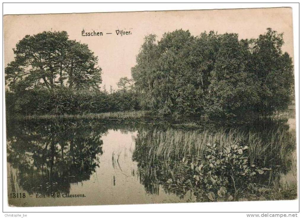 Oude Postkaart Esschen  Essen Vijver (edit Hotel Claessens) (pk538) - Essen