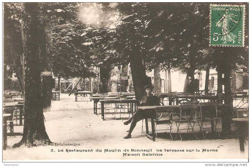 BONNEUIL.   Un Restaurant Du Moulin De Bonneuil. La Terrasse Sur La Marne. Maison Galerme - Bonneuil Sur Marne