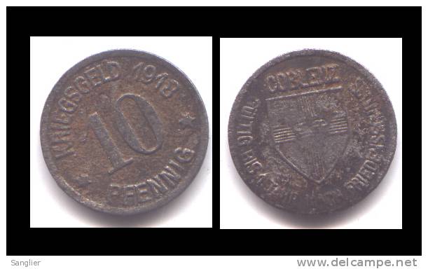 10 PFENNIG KRIEGSGELD 1918 - COBLENZ..... - Monétaires/De Nécessité
