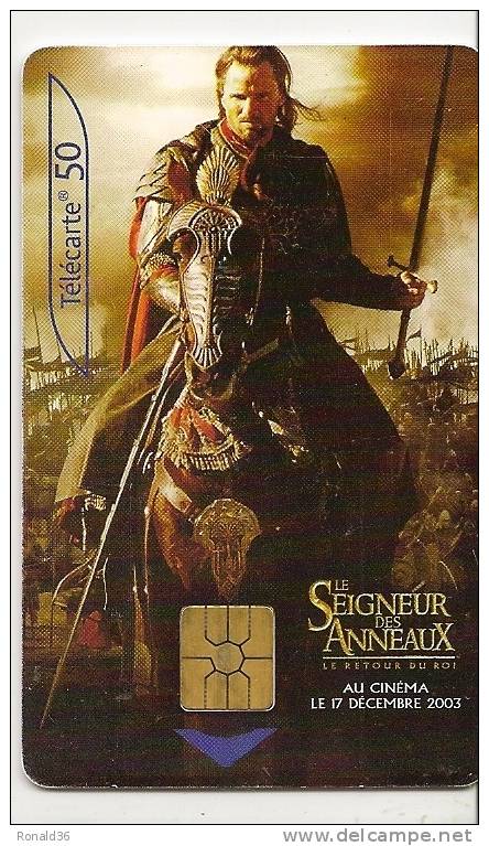 Télécarte 50  : Le Seigneur Des Anneaux Au Cinéma Le 17 Décembre 2003 - Sin Clasificación