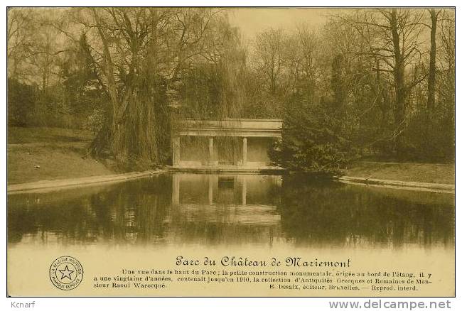 CP De MARIEMONT " Parc Du Château De Mariemont " Avec Relais De MAISSIN . - Morlanwelz