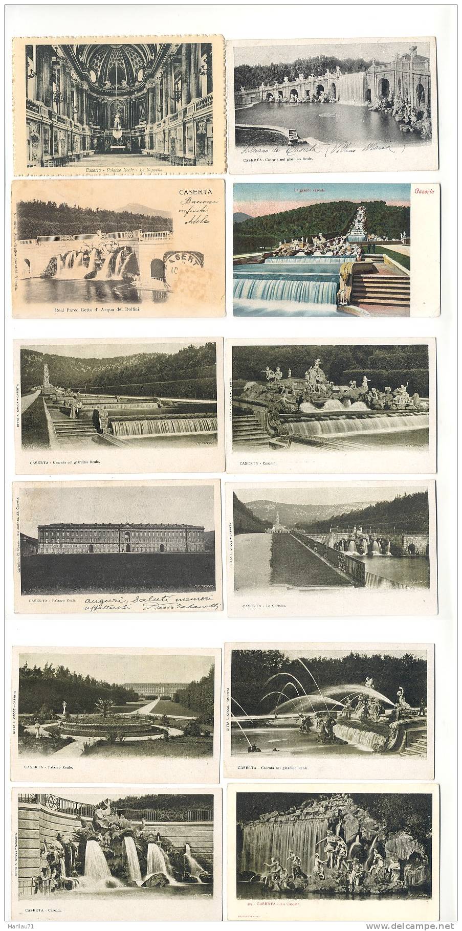 Campania CASERTA 12 Cartoline Primi '900 - 6 Viaggiate Mancano I Francobolli - Formato Piccolo - - Caserta