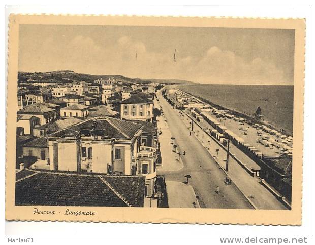 Abruzzo PESCARA Lungomare 1953 Viaggiata - Formato Grande - - Pescara