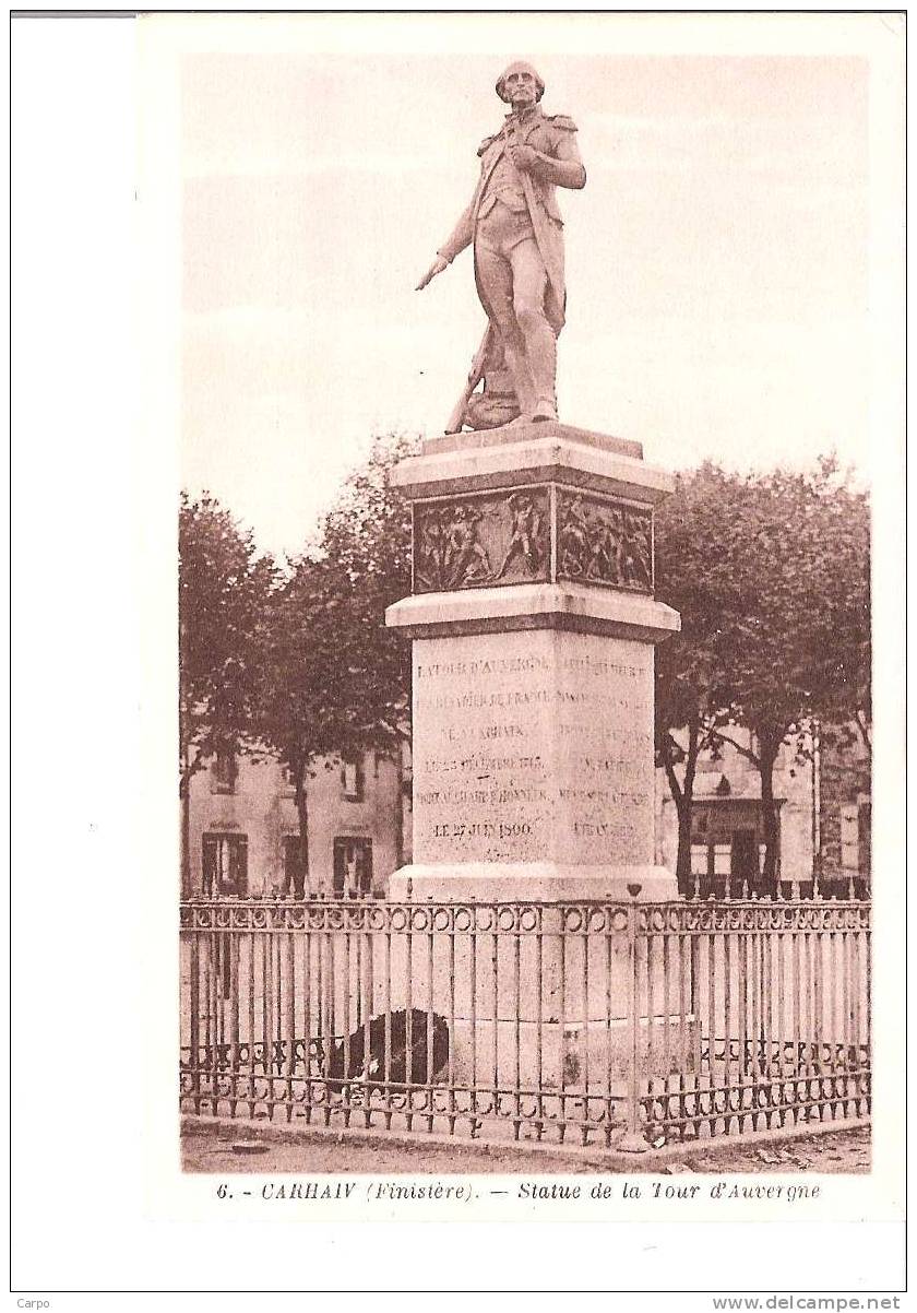 CARHAIX. - Statue De La Tour D´Auvergne. - Carhaix-Plouguer