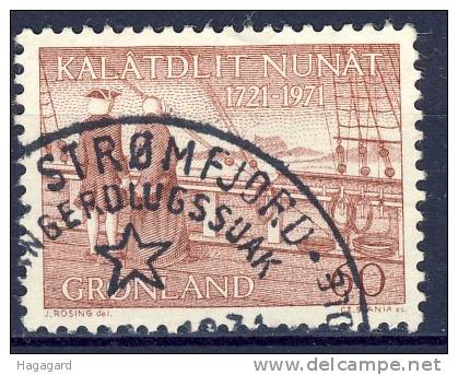 ##Greenland 1971. H. Egede 250 Years. Michel 77. Cancelled (o) - Usati