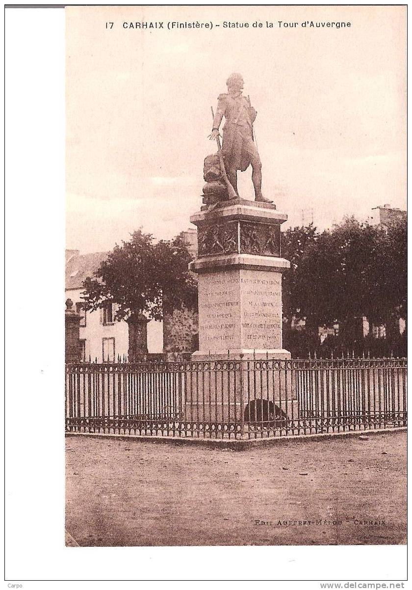 CARHAIX. - Statue De La Tour D'Auvergne. - Carhaix-Plouguer