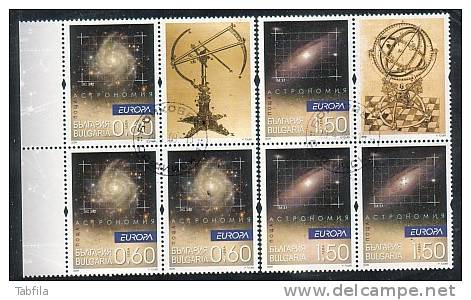 BULGARIA / BULGARIE - 2009 - Europe - Astronomie - 3 Series Avec Vignet Obl. - 2009