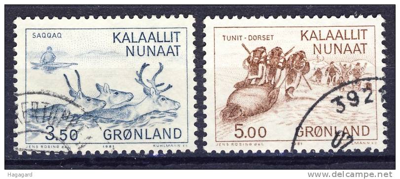 #Greenland 1981. Immigration 1000 Years. Michel 131-32. Cancelled (o) - Usati