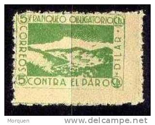 Viñeta Pro Paro. DILAR 5 Cts Verde. Guerra Civil - Spanish Civil War Labels