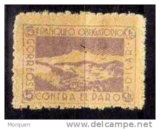 Viñeta Pro Paro. DILAR 5 Cts Violeta. Guerra Civil - Spanish Civil War Labels