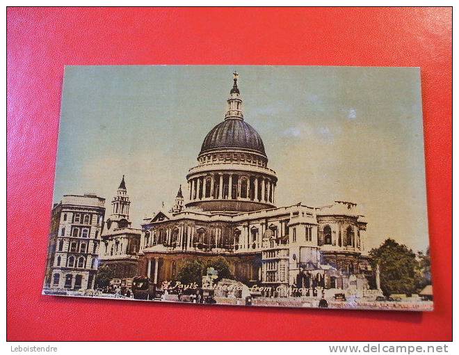 CPSM- ANGLETERRE  -ST PAUL'S CATHEDRA FROM CONNON ST RECT ,LONDON ?? - St. Paul's Cathedral