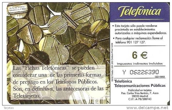 TARJETA DE ESPAÑA DE MONEDAS TELEFONICAS (COIN) - Timbres & Monnaies
