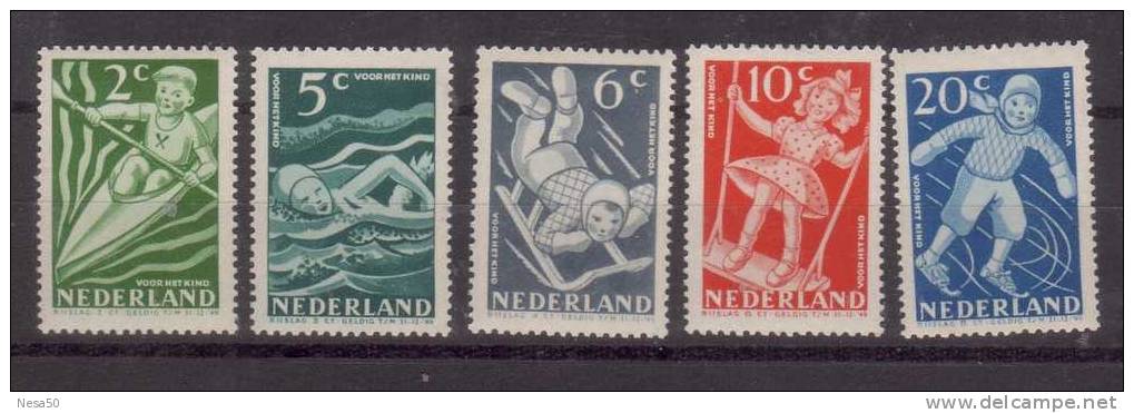 Nederland: 1948 Nvph Nr 508-512 , Mi Nr 511 - 515 Kinderzegels  Postfris - Unused Stamps