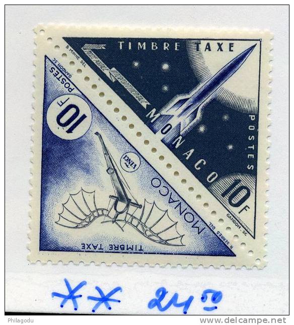 Monaco Taxes 48-49** SANS Charnière ++      Cote 24,50 €    COSMOS  ESPACE  DA VINCI  FUSEE - Postage Due