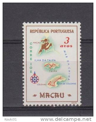 Macao YT 376 * : Carte Du Territoire - Unused Stamps