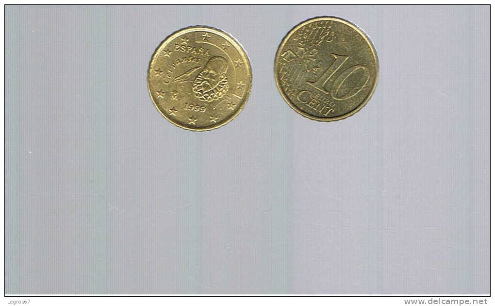 PIECE DE 10 CT EURO ESPAGNE 1999 - Spagna
