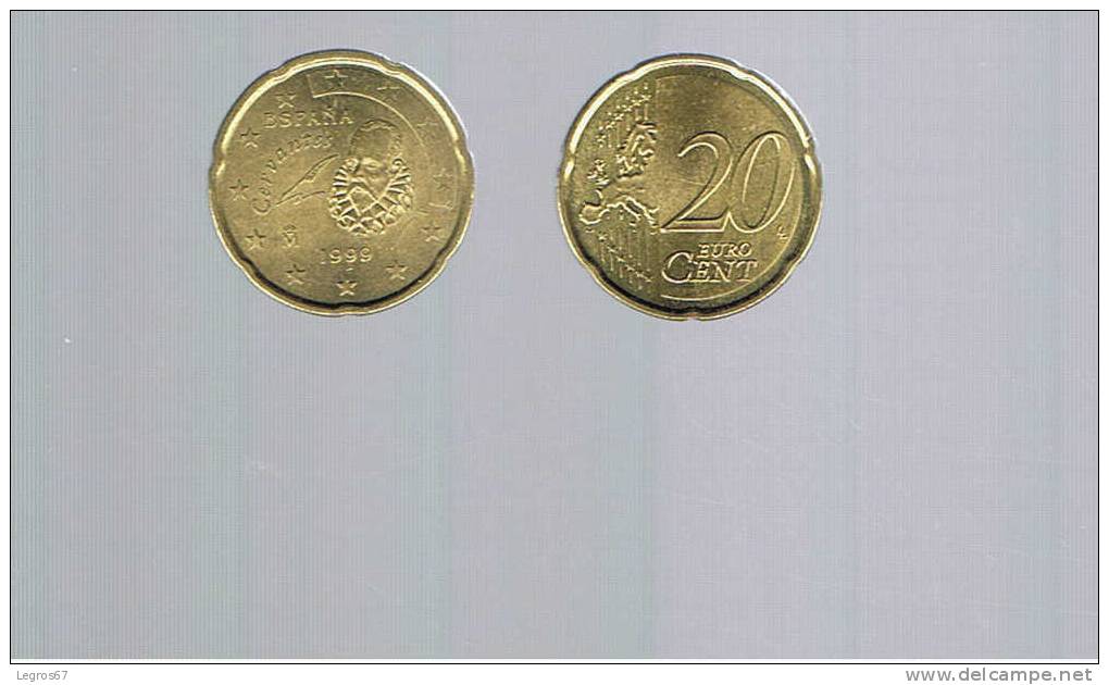PIECE DE 20 CT EURO ESPAGNE 1999 - Spagna