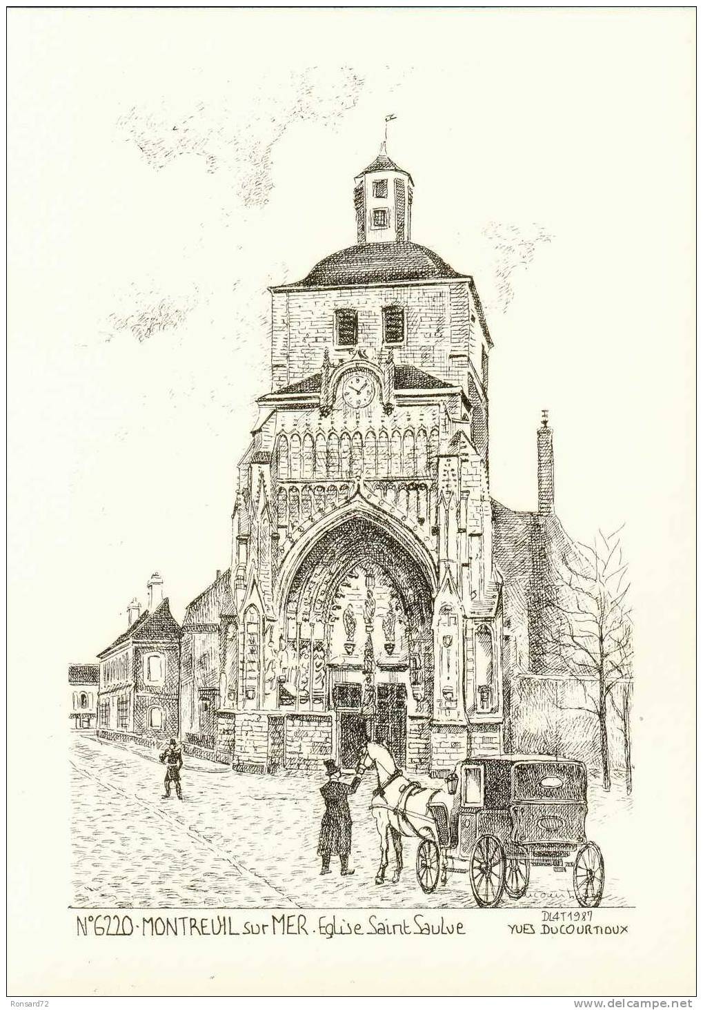 62 MONTREUIL Sur MER - Eglise Saint Saulve  - Illustration Yves Ducourtioux - Montreuil