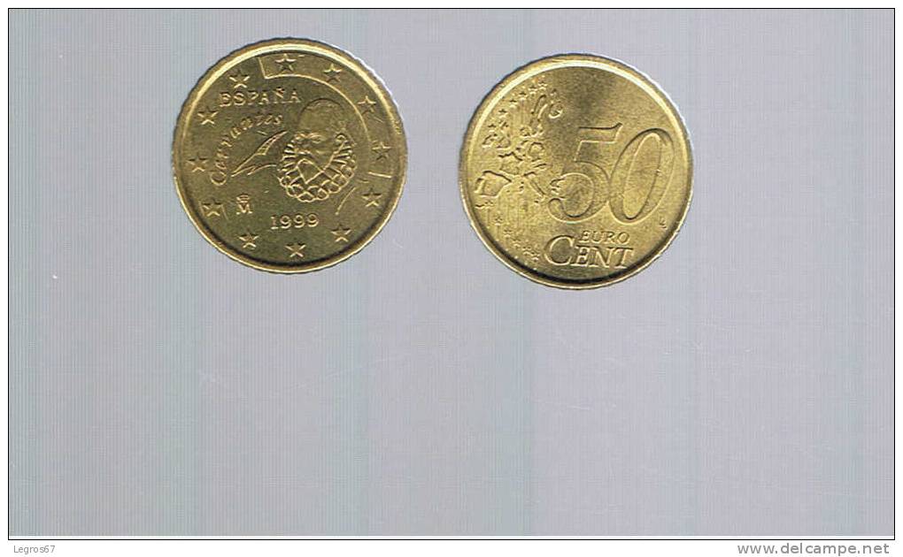 PIECE DE 50 CT EURO ESPAGNE 1999 - Spanje