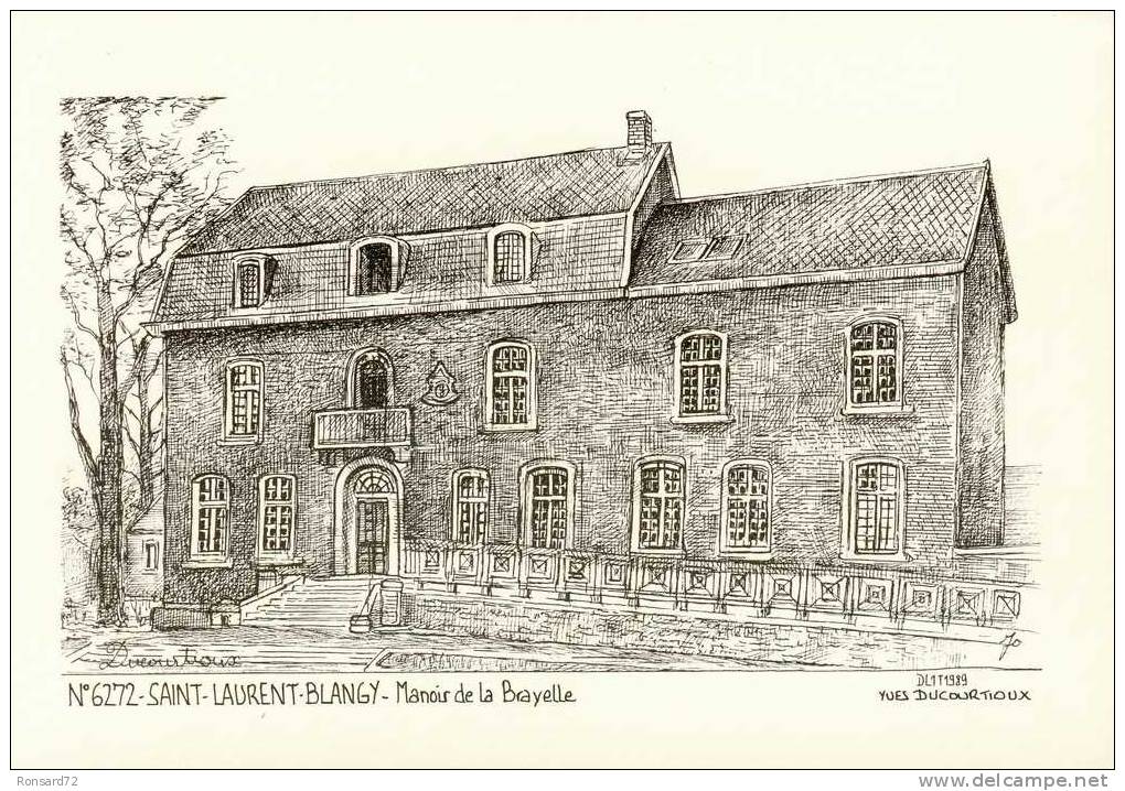 62 SAINT-LAURENT-BLANGY - Manoir De La Brayelle  - Illustration Yves Ducourtioux - Saint Laurent Blangy