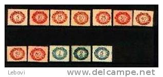 1920 Yvert Taxe 1/12 - Série Complète : 12 Timbres Neufs Avec Traces/charnières - Unused Stamps