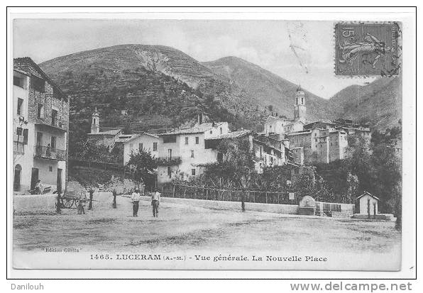 06 // LUCERAM, Vue Générale, La Nouvelle Place, N° 1465 Ed Giletta - Lucéram