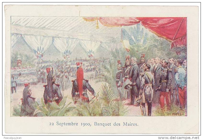 CPA ILLUSTREE 22 SEPTEMBRE 1900 - BANQUET DES MAIRES - Ereignisse