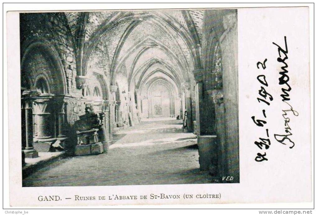 Oude Postkaart Gent Gand Ruines De L'Abbaye De ST Bavon (pk629) - Gent