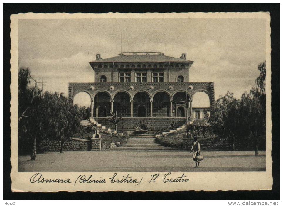 568-ASMARA(ERITREA)-IL TEATRO-EX COLONIE ITALIANE-1938-FG - Eritrea