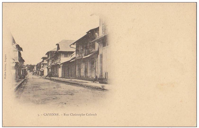 CPA GUYANE CAYENNE 1900 Photo Hudon N° 3   Rue Christophe COLOMB - Cayenne