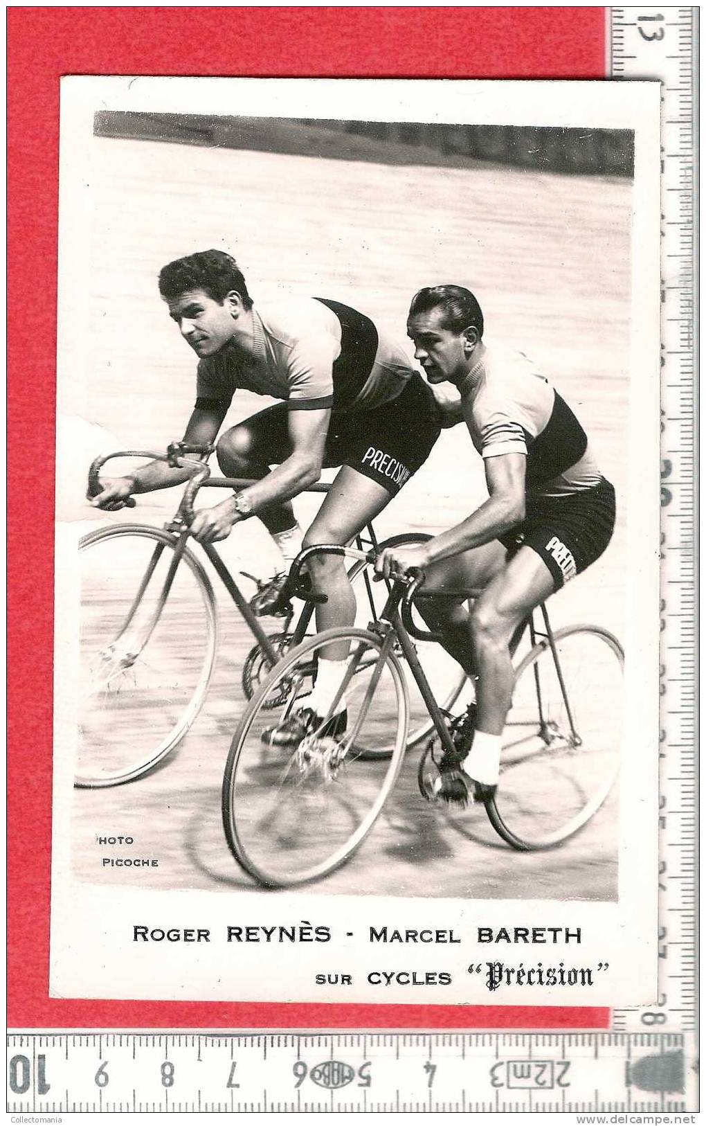 Roger Reynès + Marcel Bareth  - Echte Foto ( Photo Véritable , Real Photo , Aechte Foto ) - Cycles Précision - Ciclismo