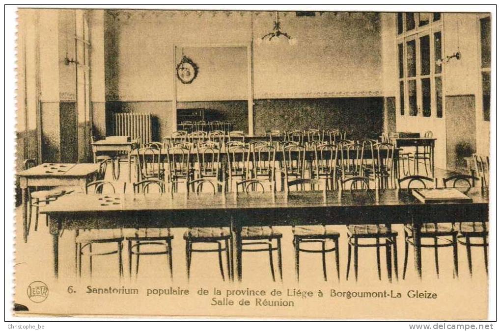 CPA Sanatorium Populaire De La Province De Liège à Bourgoumont Le Gleize Salle De Réunion (pk649) - Stoumont