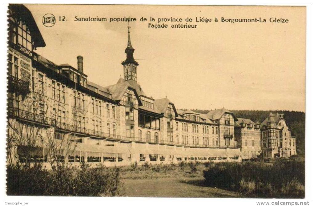 CPA Sanatorium Populaire De La Province De Liège à Bourgoumont Le Gleize Façade Antérieur (pk652) - Stoumont