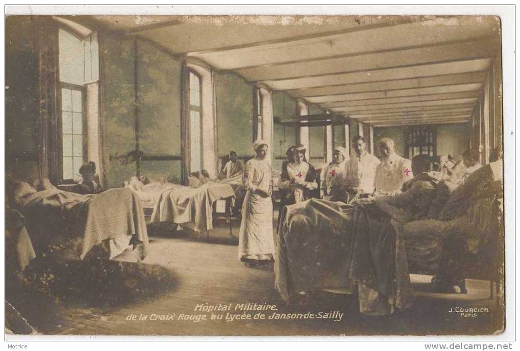PARIS 16em       -      Hôpital Militaire De La Croix Rouge Au Lycée Janson De Sailly. - Red Cross