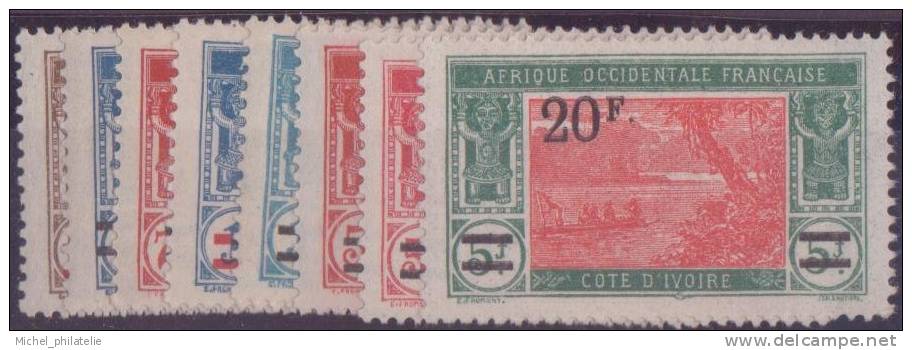 ⭐ Côte D'Ivoire - YT N° 73 à 80 * - Neuf Avec Charnière - 1924 / 1927 ⭐ - Autres & Non Classés