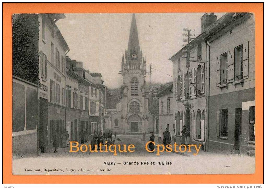 95 - VIGNY - Grande Rue - Eglise - Vigny