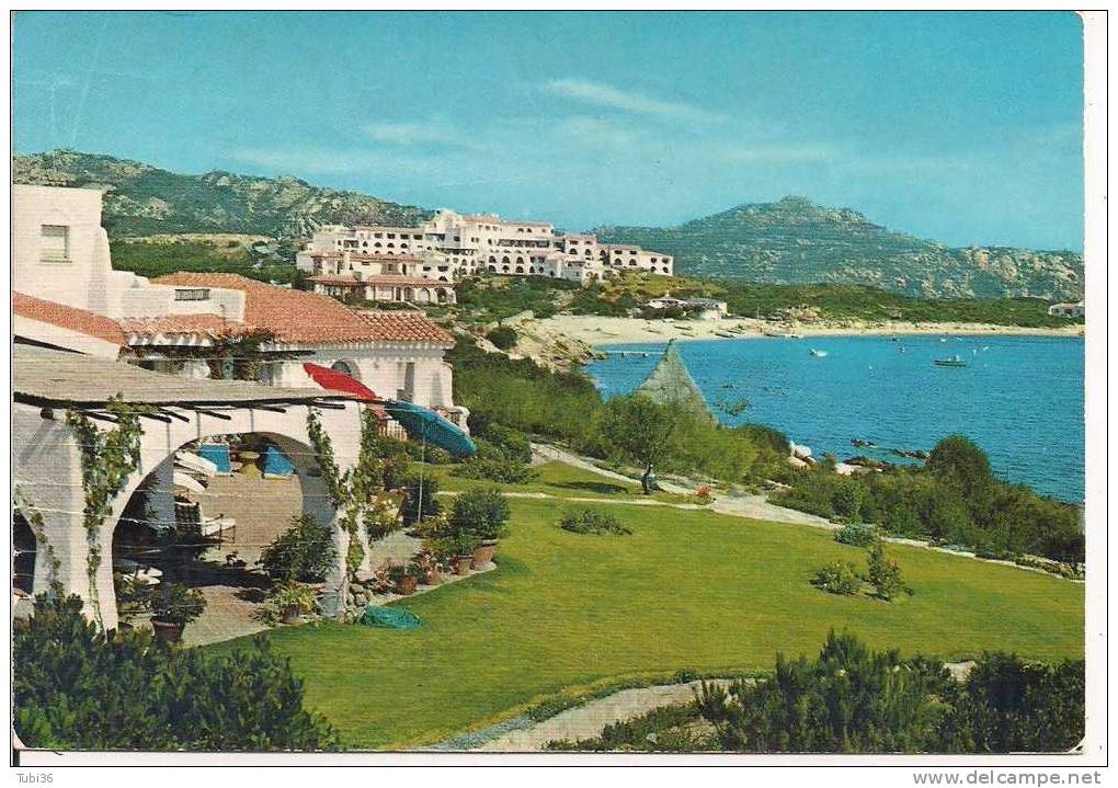 COSTA SMERALDA / HOTEL ROMAZZINO / COLORI VIAGGIATA  1975 /  COMM. FRANCOBOLLO 75. - Olbia