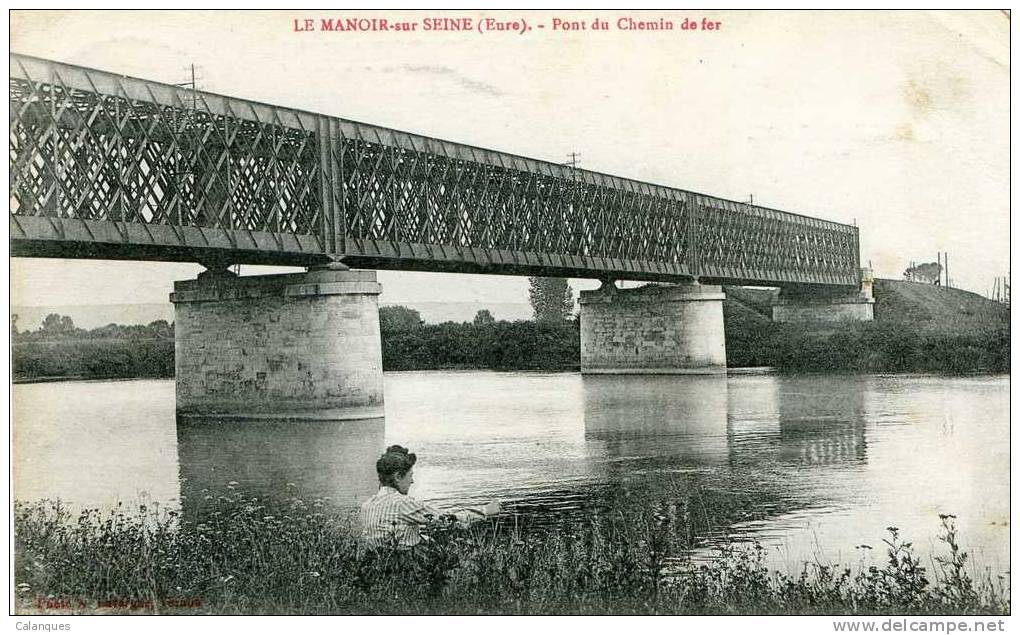 CPA Le Manoir Sur Seine - Pont Du Chemin De Fer - Le Manoir