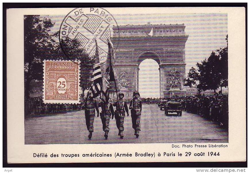 CARTE-MAXIMUM France N° Yvert 622 (Arc De Tiomphe) Obl Ill 26.11.44 - 1940-1949