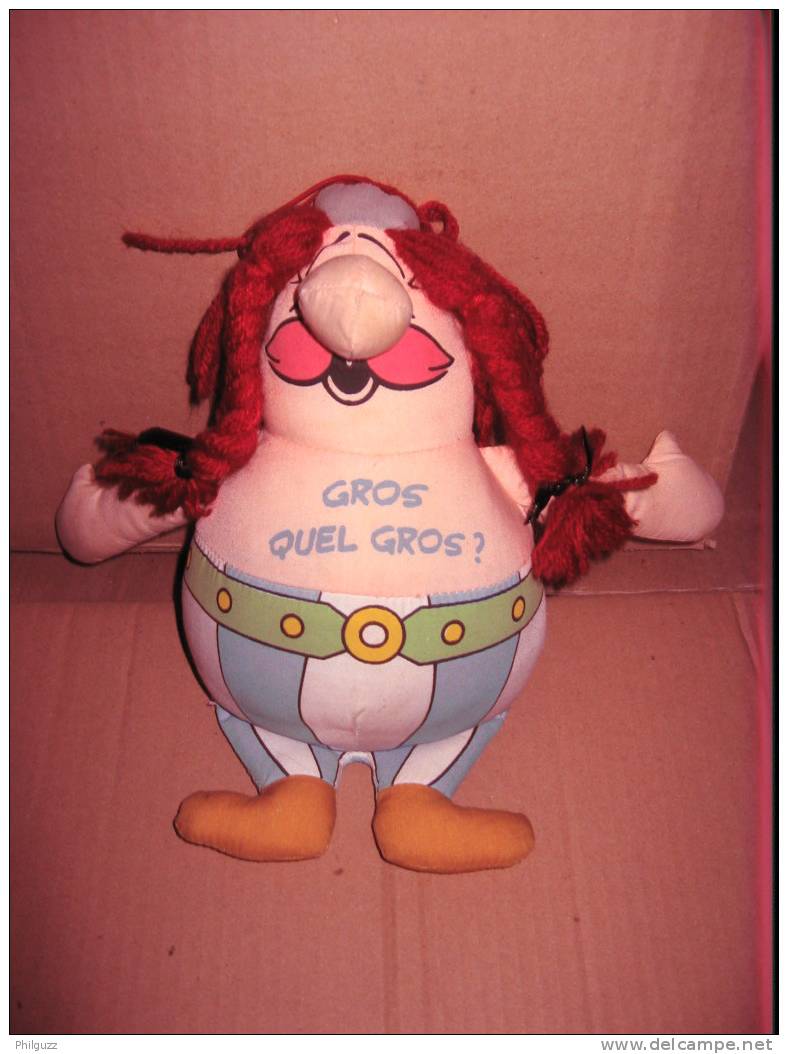 RARE PELUCHE OBELIX Gros Quel Gros? DU PARC ASTERIX 1991 UDERZO GOSCINNY - Astérix & Obélix