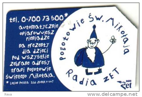 POLAND 25 U  CHRISTMAS RADIO PROMOTION TO OFFER MONEY FOR CHILDREN  IN NEED EAD DESCRIPTION !! - Polonia