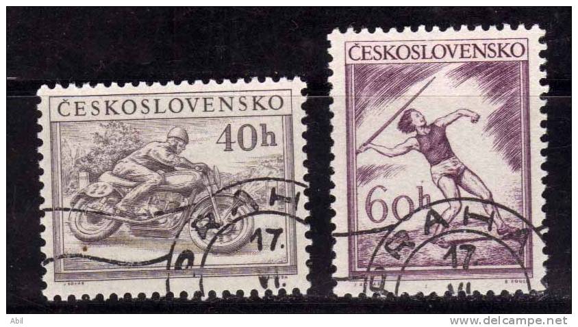 Tchécoslovaquie 1953 N°Y.T. : 728 Et 729 Obl. - Used Stamps