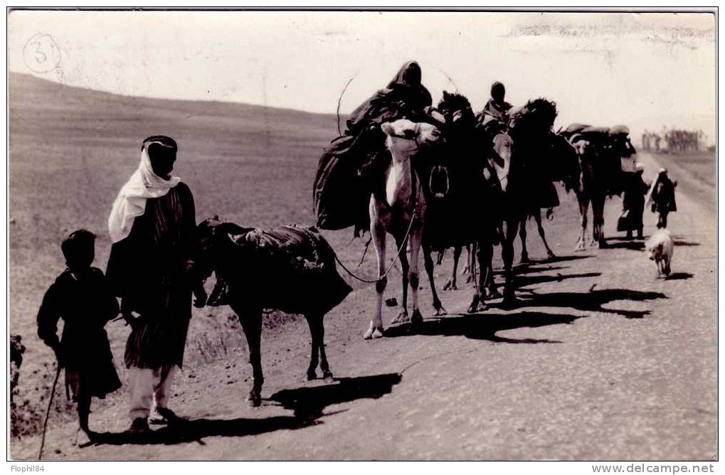 JERUSALEM- 12-4-1936 / CARTE POSTALE CARAVANE - Altri & Non Classificati