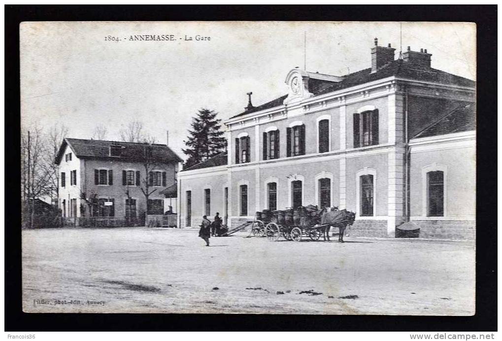 Annemasse - La Gare - Attelage Chargement De Tonneaux - Dos Vierge - Annemasse