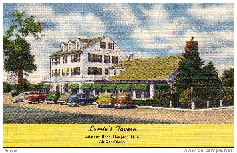 Hampton NH - Lamie´s Tavern - Cars - Vintage Linen 1950´s - VG Condition - Autres & Non Classés