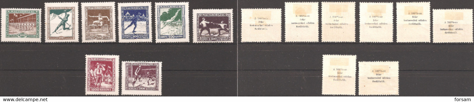 HUNGARY..1925..Michel # 403-410...MH...MiCV - 75 Euro. - Unused Stamps