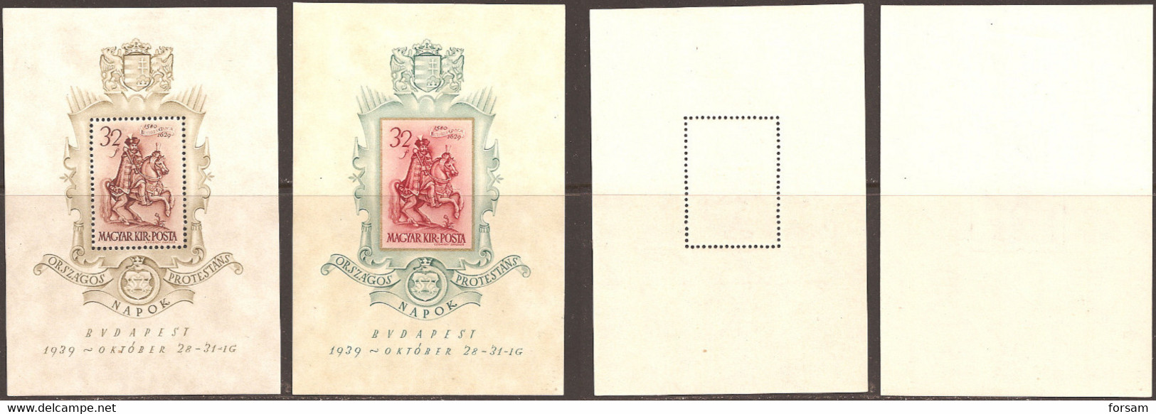 HUNGARY..1939..Michel # Block 5;Block 6...MLH...MiCV - 100 Euro. - Unused Stamps